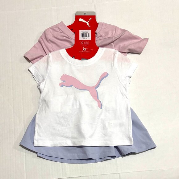 NWT Puma Kids' 3-piece Active Skort Set - Picture 2 of 4